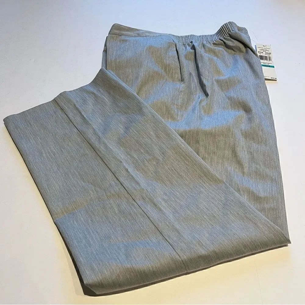 Alfred Dunner Women's Pants Stretch Light Grey Size 16 Proportioned medium